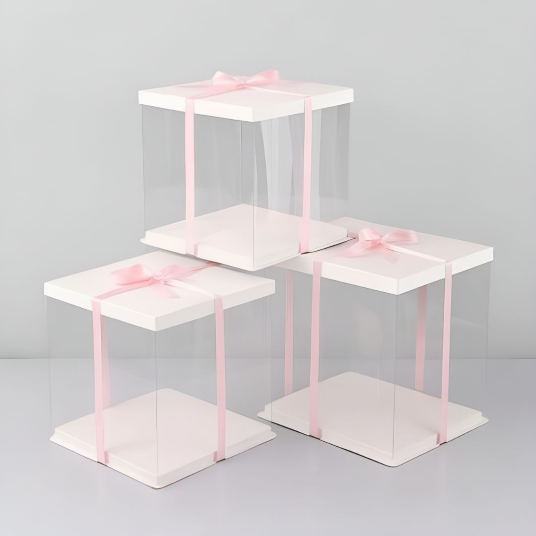 10” Tall Clear Cake Box