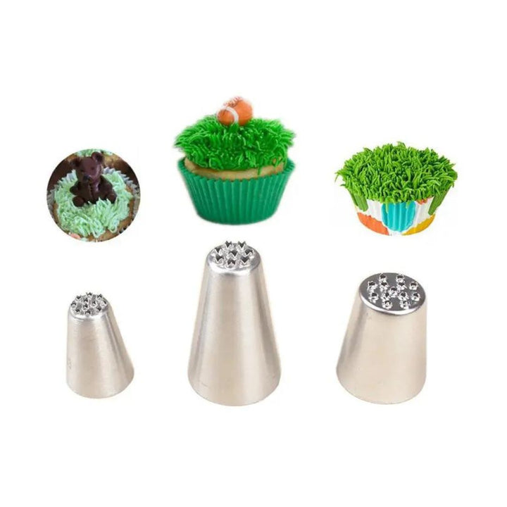 3 Piece Grass Piping Tip Set