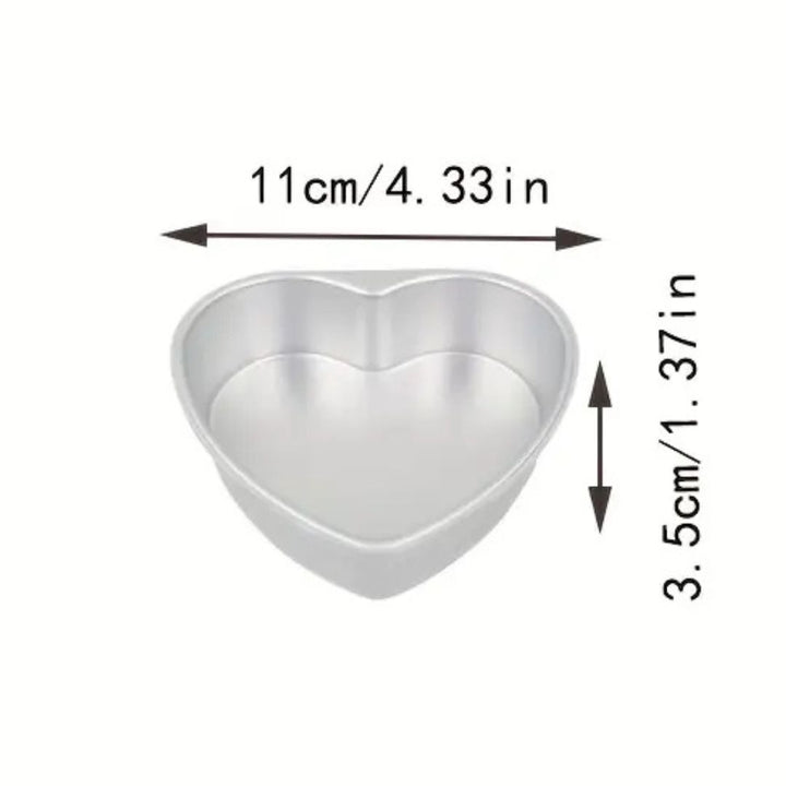 4” Heart Shaped Aluminum Cake Pan