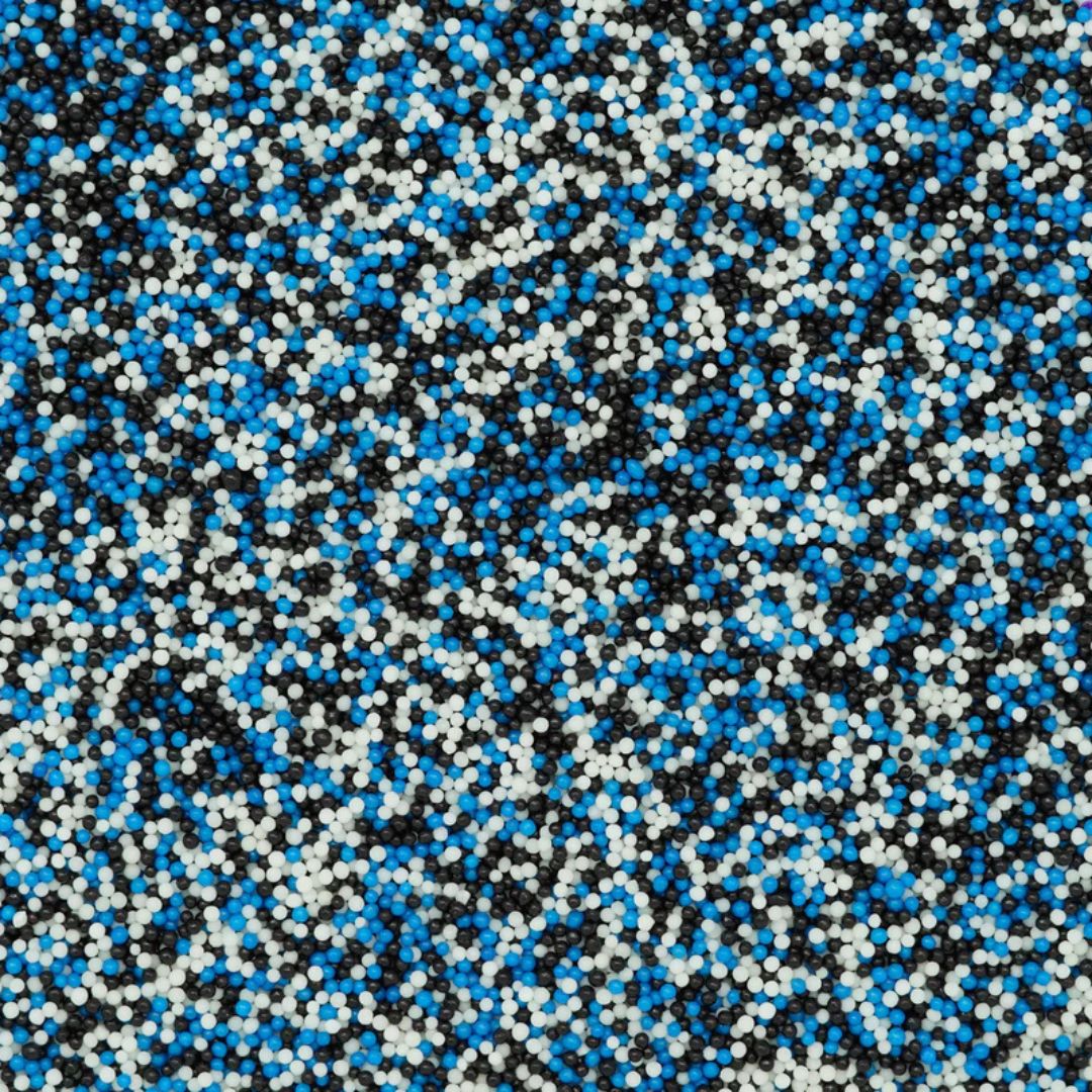 Blue, White & Black Nonpareils