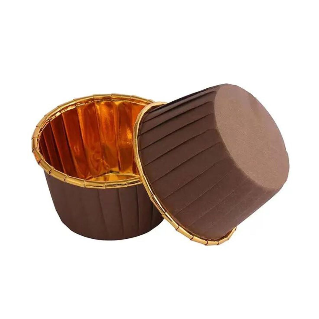 Brown and Gold Baking Cups