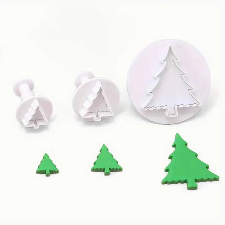 Christmas Tree Plunger Cutters, Set of 3