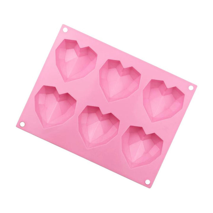 Gem Heart Silicone Mold - 6 Cavity