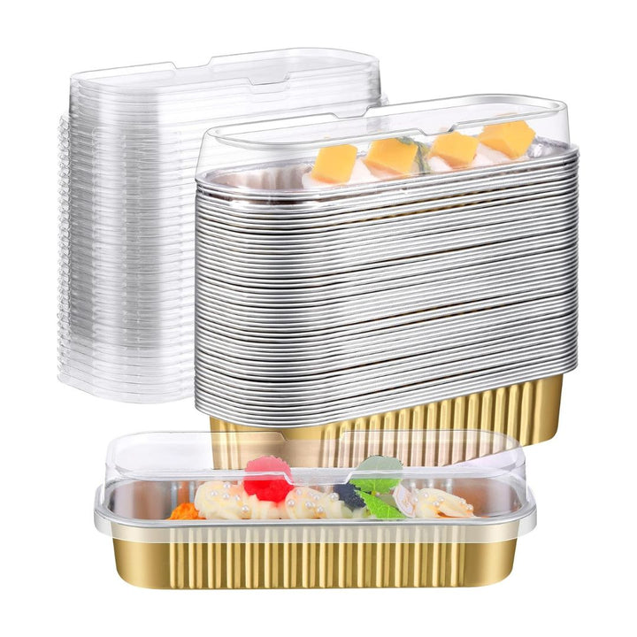 Gold Narrow Cake Pans with Lids