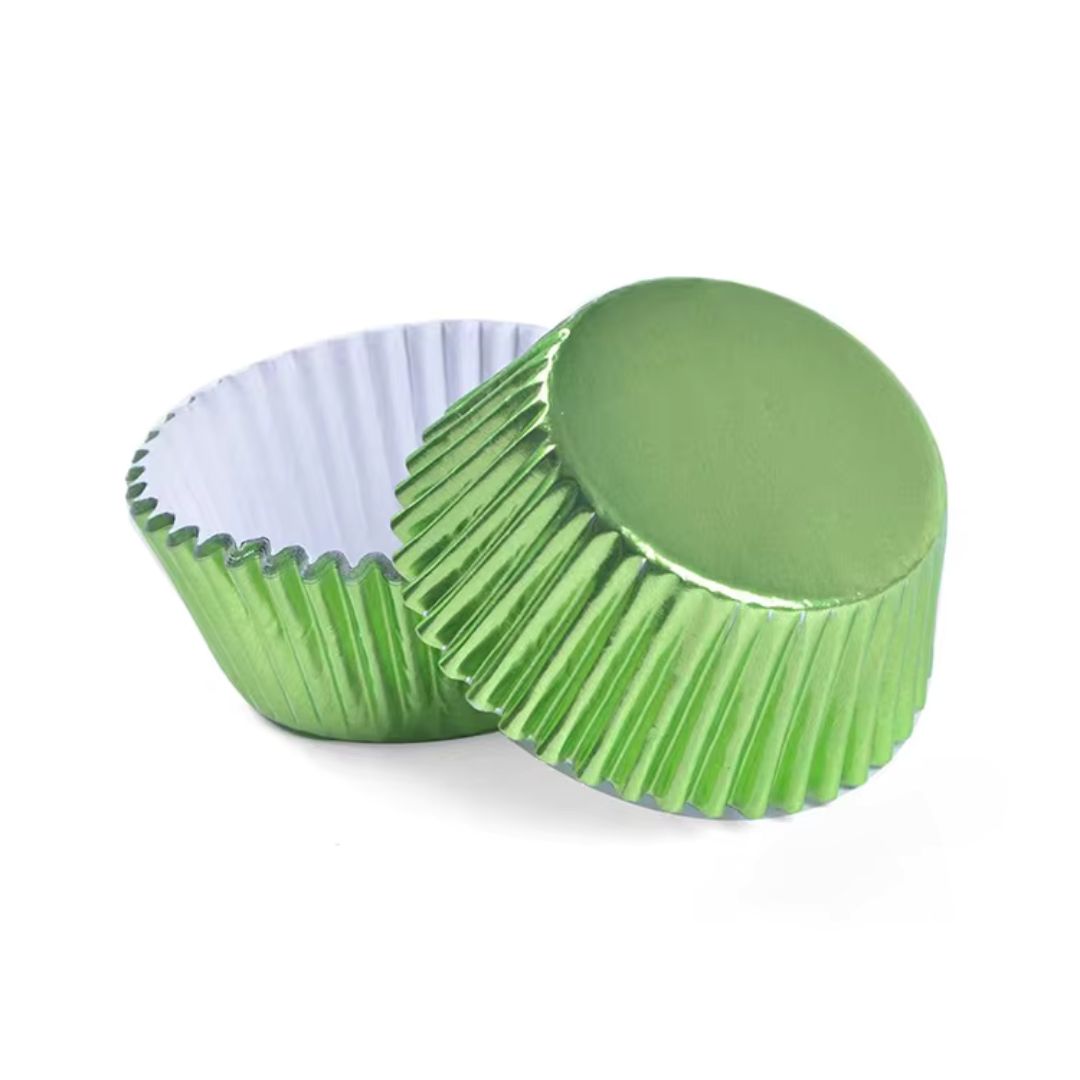 Green Foil Cupcake Liners