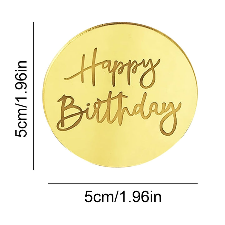 Happy Birthday Acrylic Cupcake Topper