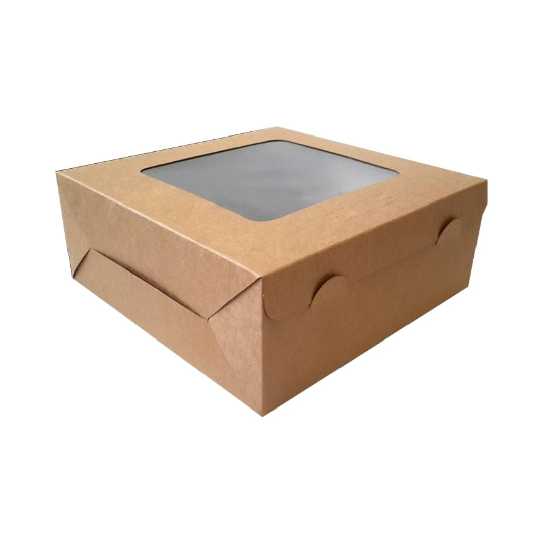 Kraft 10x10x4 Inch Window Cake Box