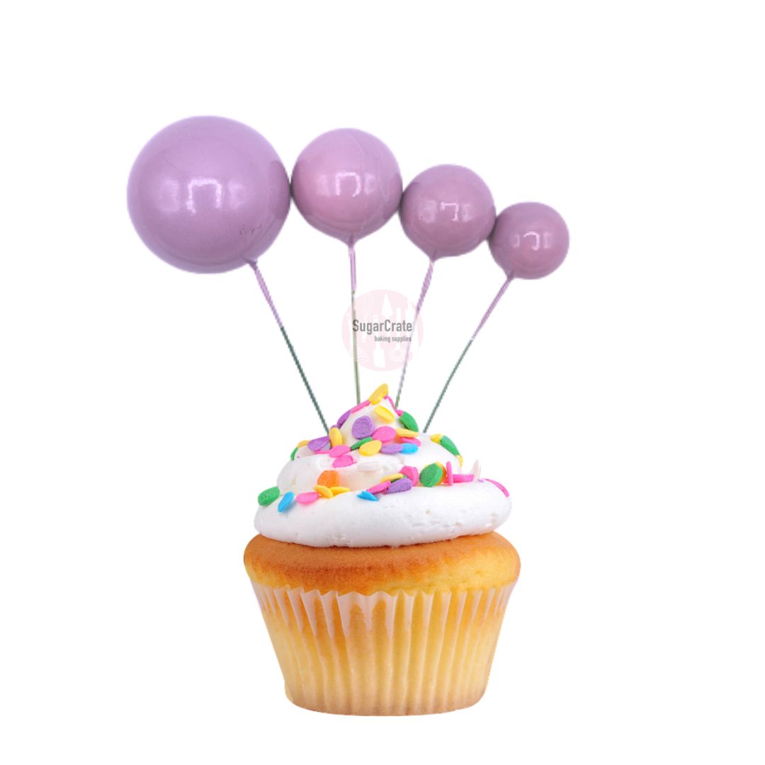 Lavender Faux Ball Cake Toppers