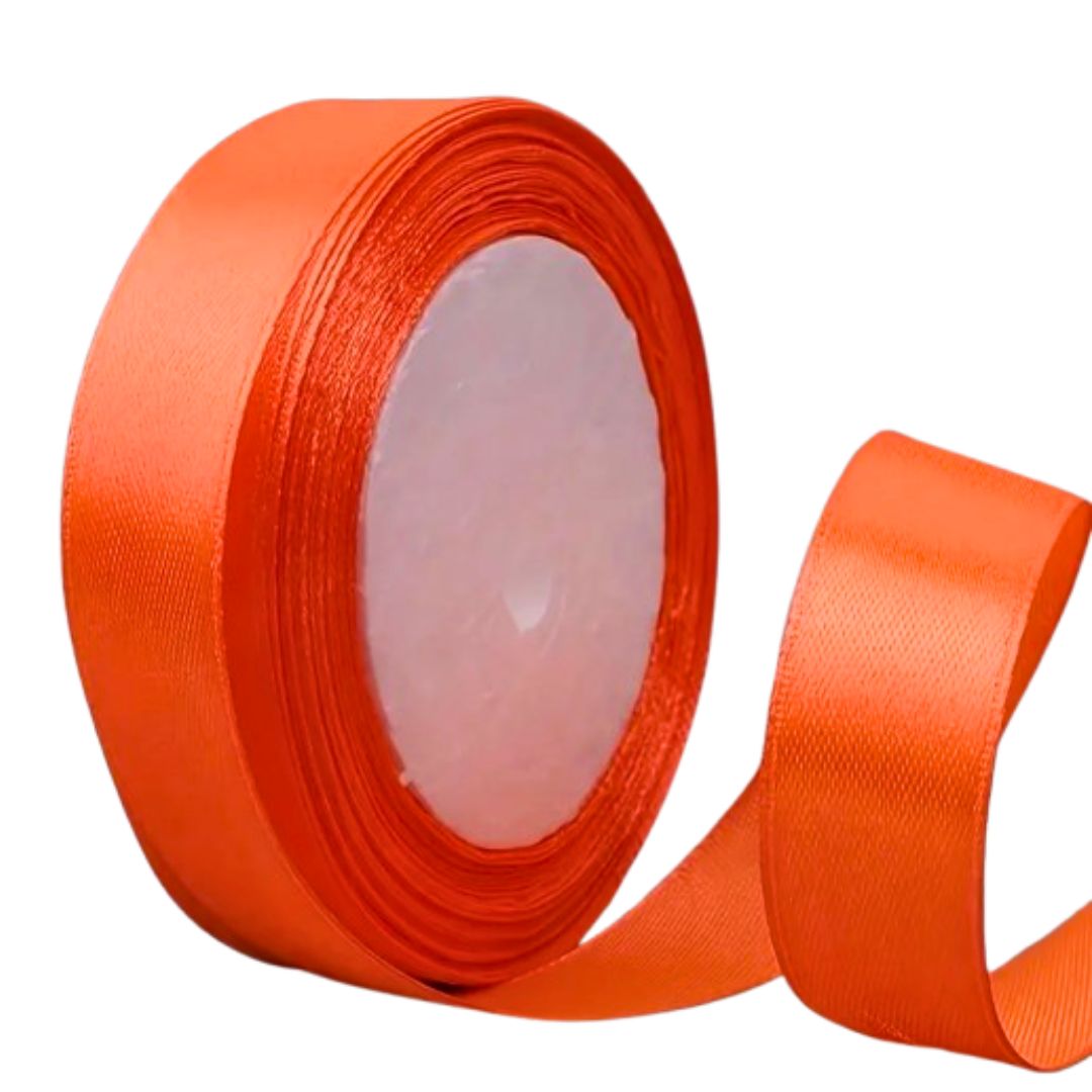 Orange Satin Ribbon - 1 yard