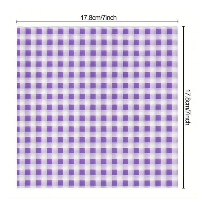 Pastel Checkered Wax Paper - 20 Sheets