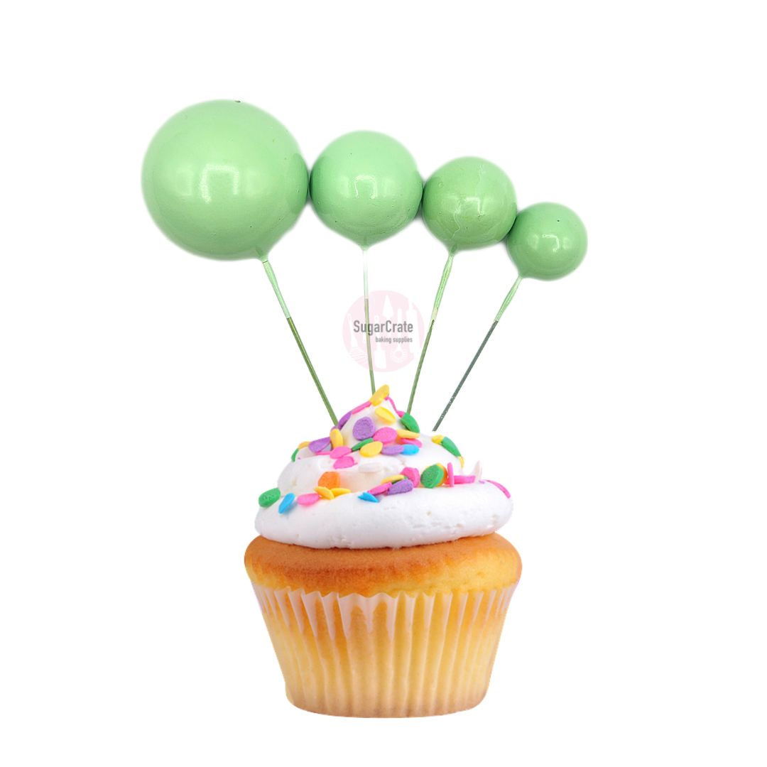 Pastel Green Faux Ball Cake Toppers