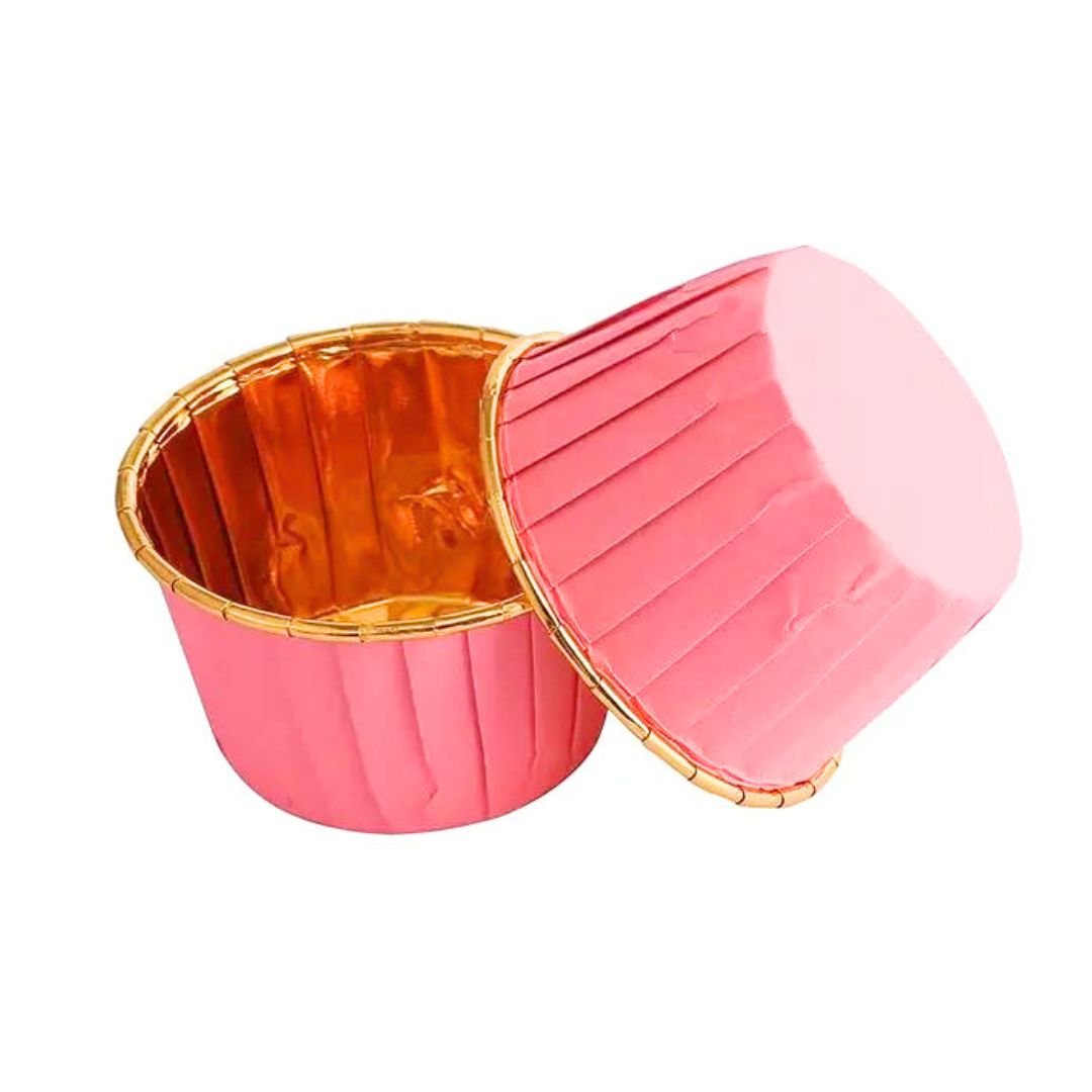 Pink and Gold Baking Cups