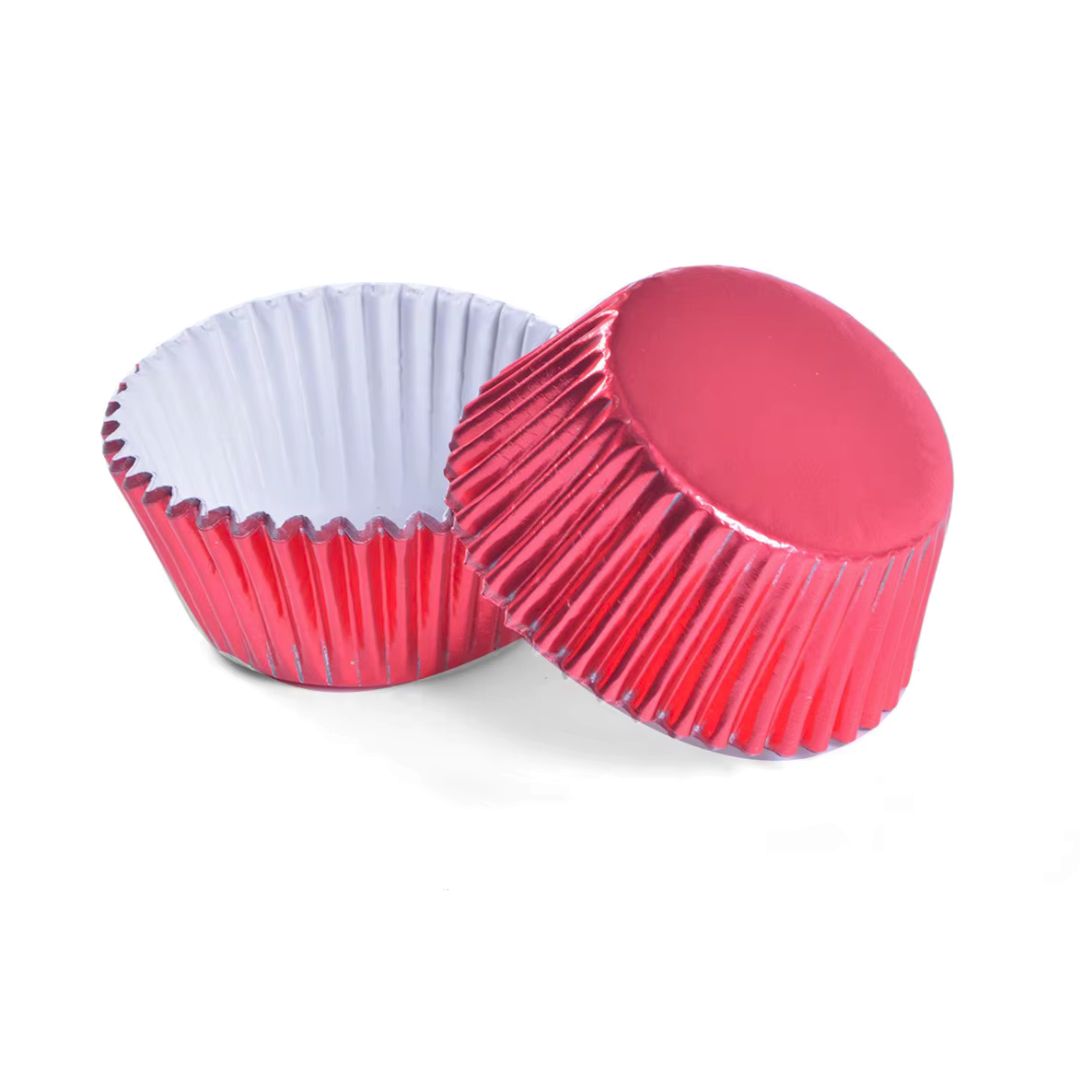 Red Foil Cupcake Liners