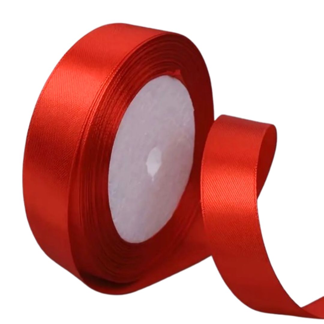 Red Satin Ribbon - 1 yard