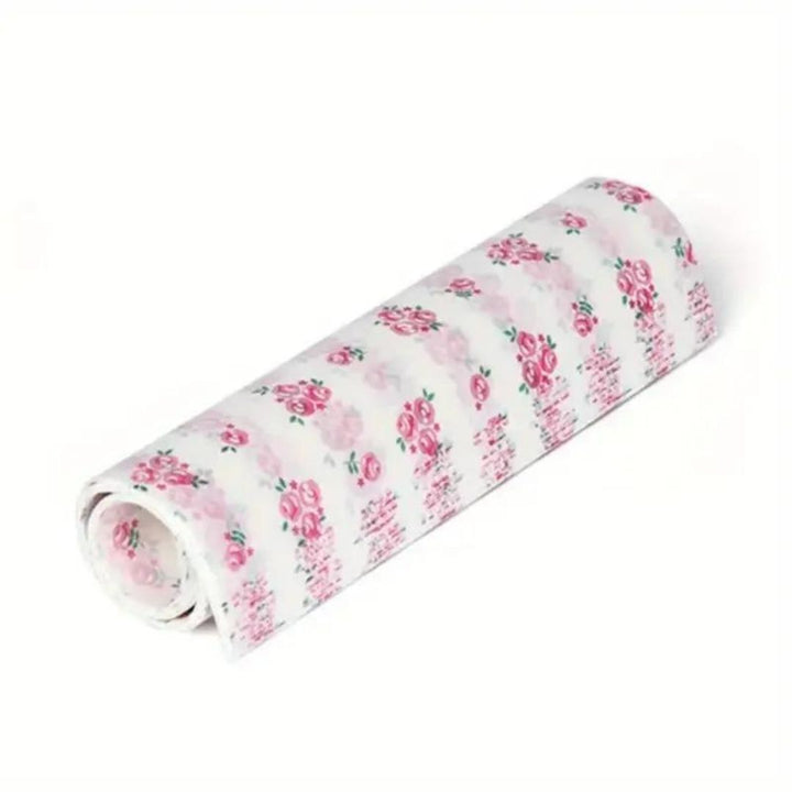 Rose Patterned Wax Paper - 10 Sheets