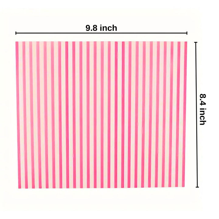 Striped Patterned Wax Paper - 10 Sheets