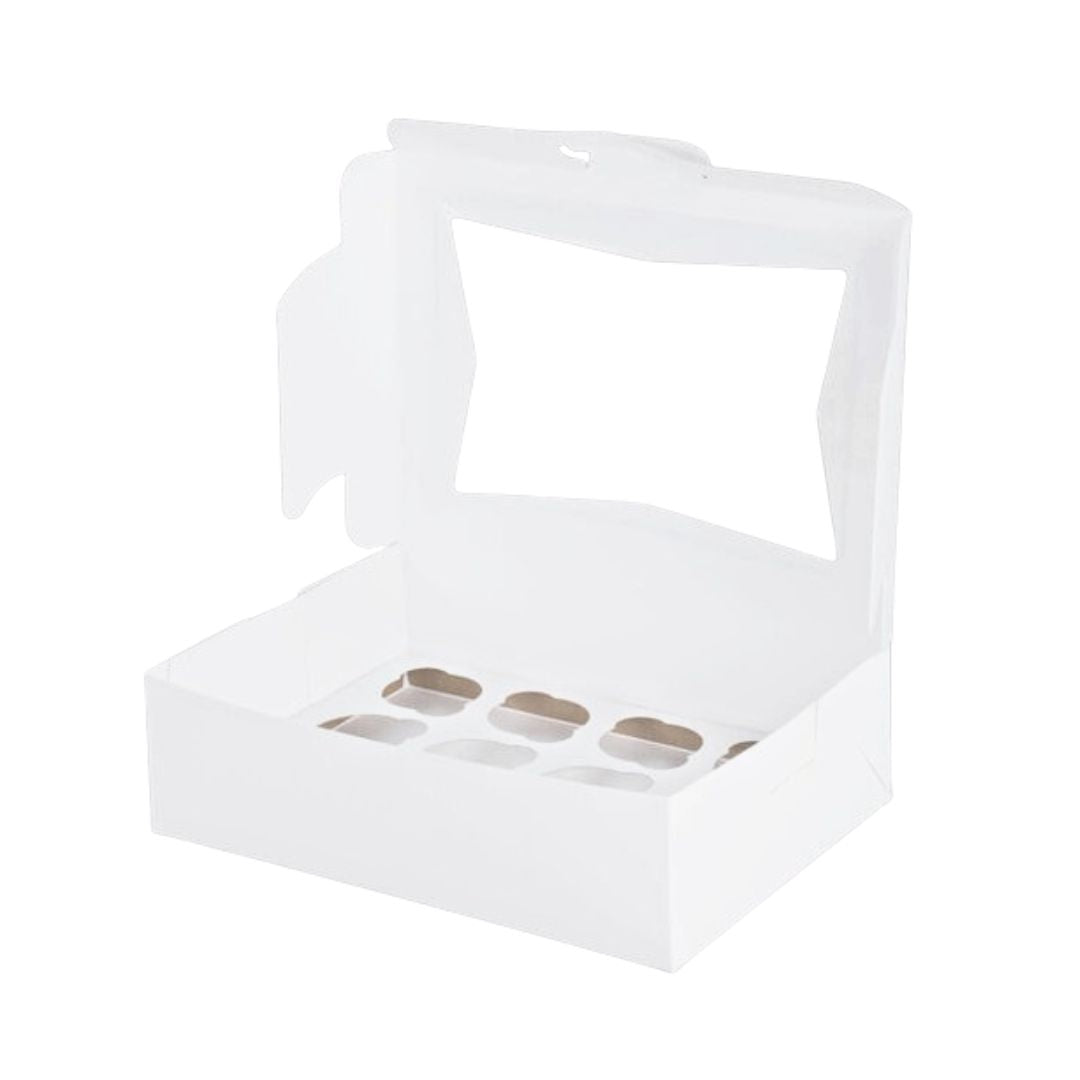 White 12-Cupcake Window Box