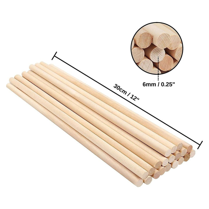 Wooden Cake Dowels - 12 Pack