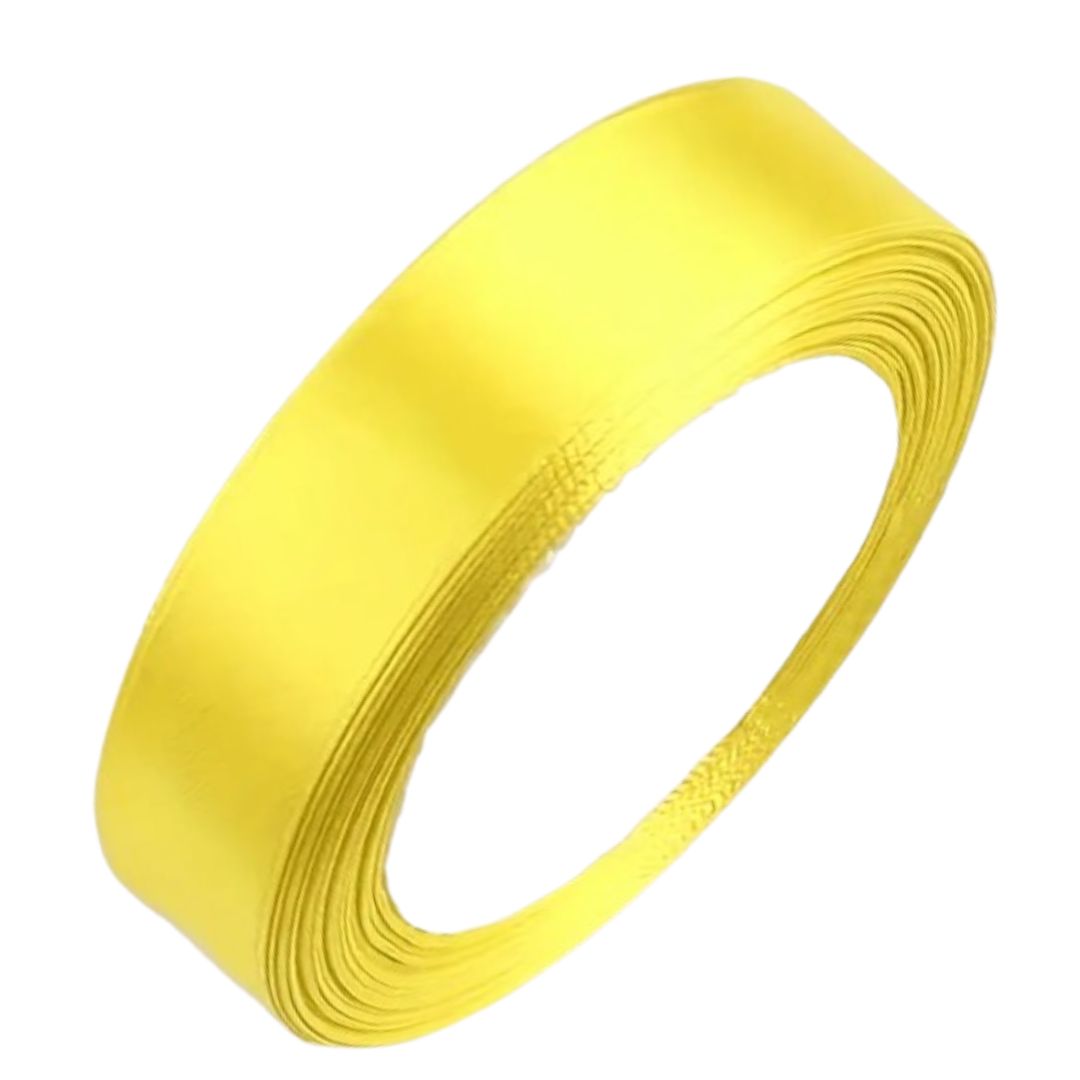 Yellow Satin Ribbon - 1 yard