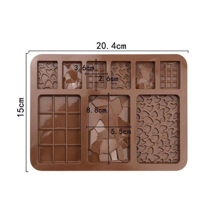 Assorted Chocolate Bar Mold - 9 Cavity