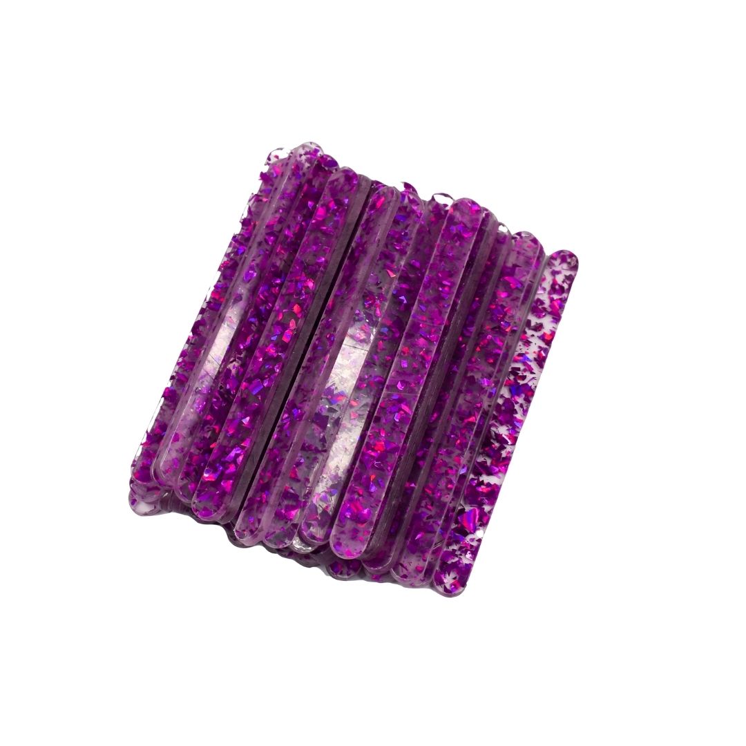 Dark Purple Confetti Glitter Acrylic Cakesicle Sticks