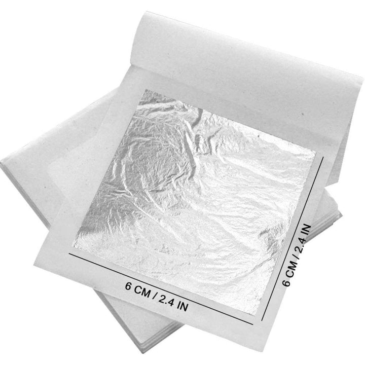Pure Edible Silver Leaf - 10 Sheets