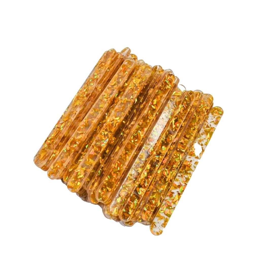 Gold Confetti Glitter Acrylic Cakesicle Sticks