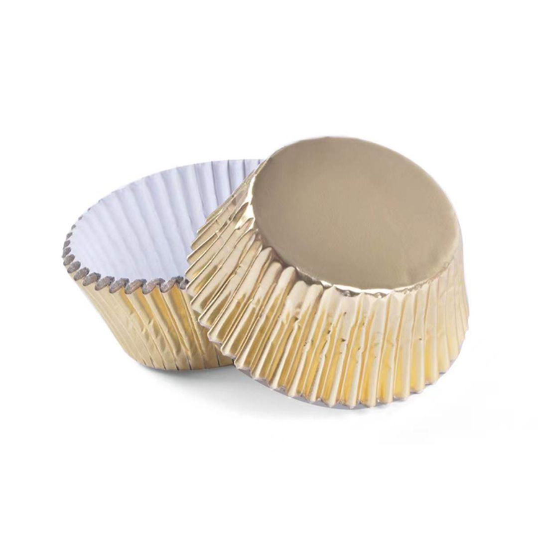 Gold Foil Cupcake Liners - 100 pack