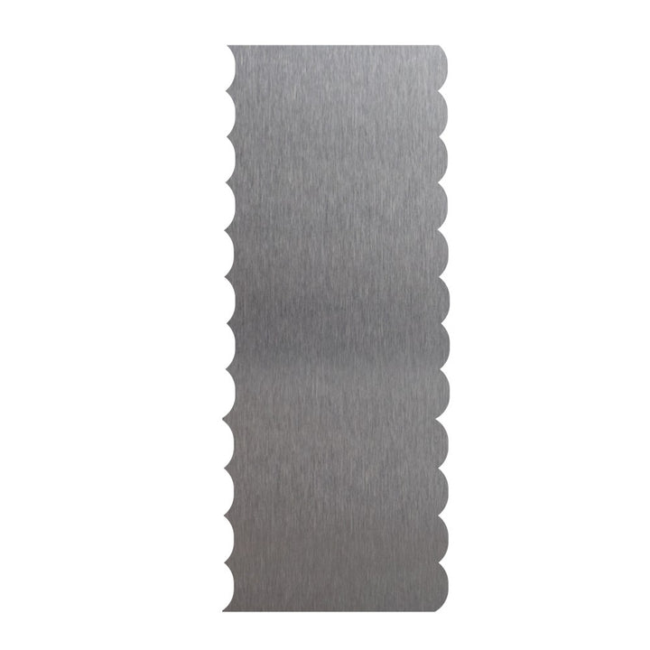 Large Scalloped Edge Stainless Steel Cake Scraper/Decorating Comb