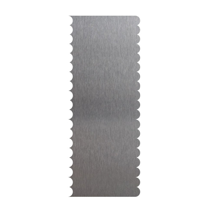 Medium Scalloped Edge Stainless Steel Cake Scraper/Decorating Comb
