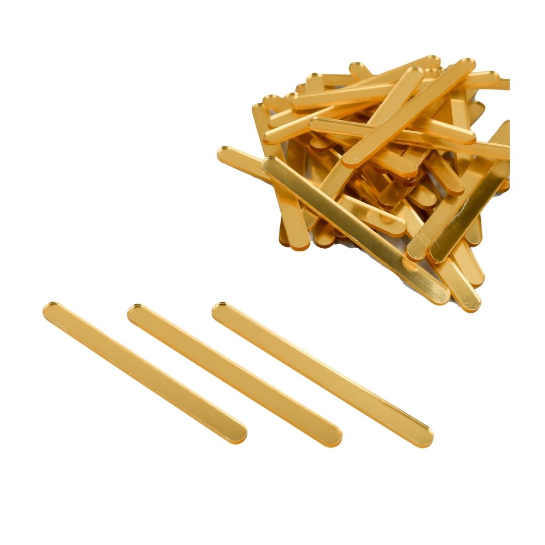 Mirror Gold Acrylic Cakesicle Sticks