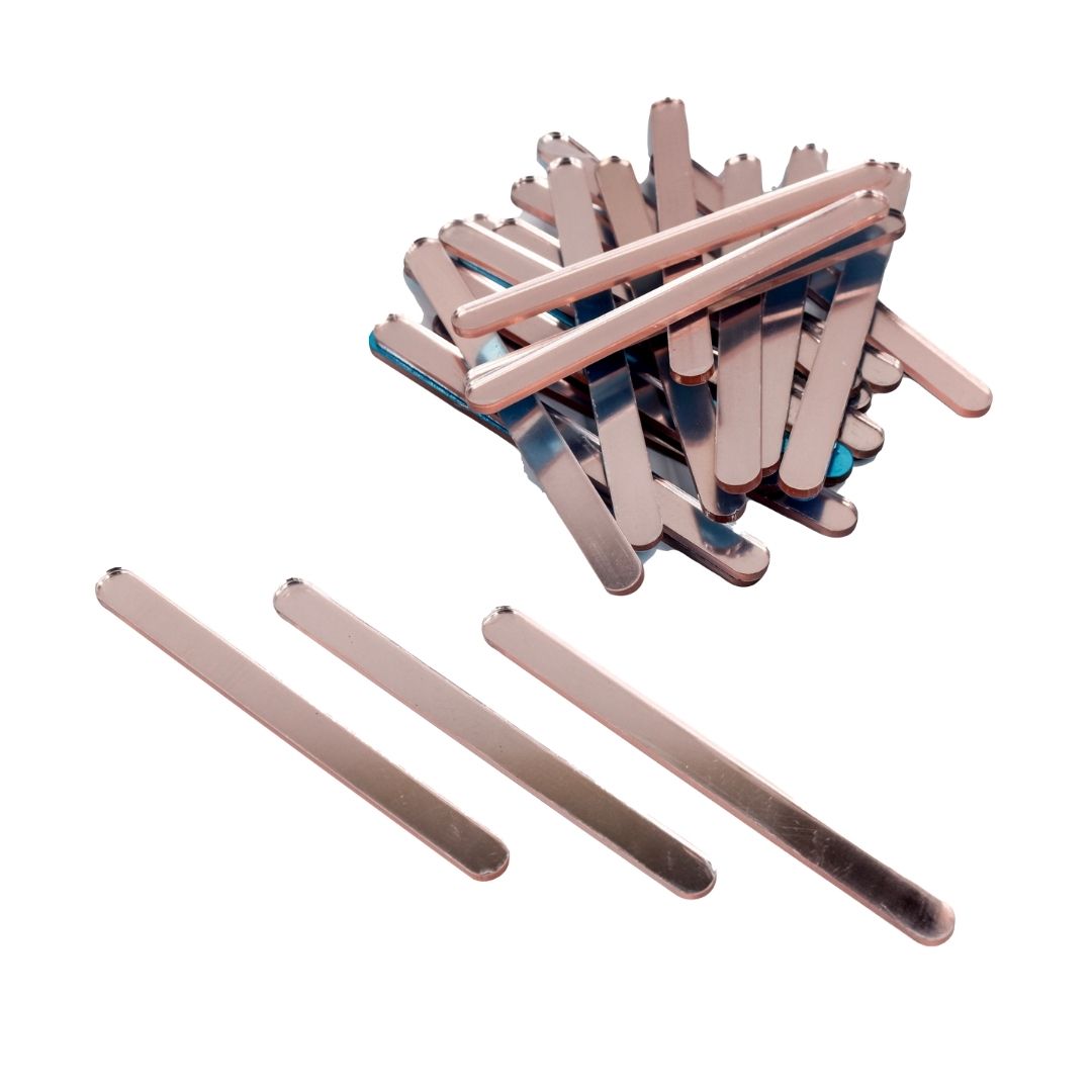 Mirror Rose Gold Acrylic Cakesicle Sticks