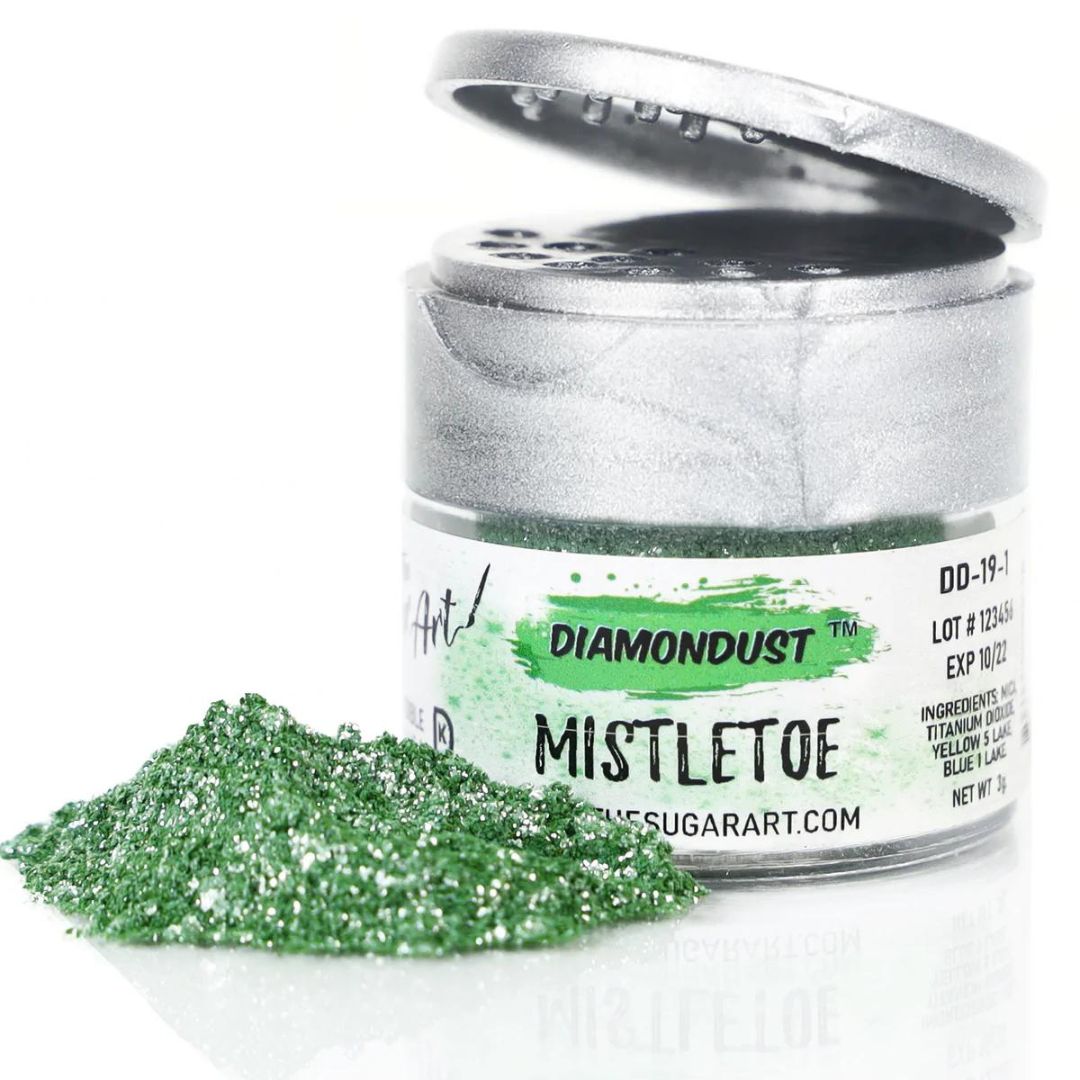 Mistletoe Dark Green Edible Glitter - The Sugar Art