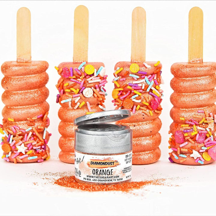 Orange Edible Glitter - The Sugar Art