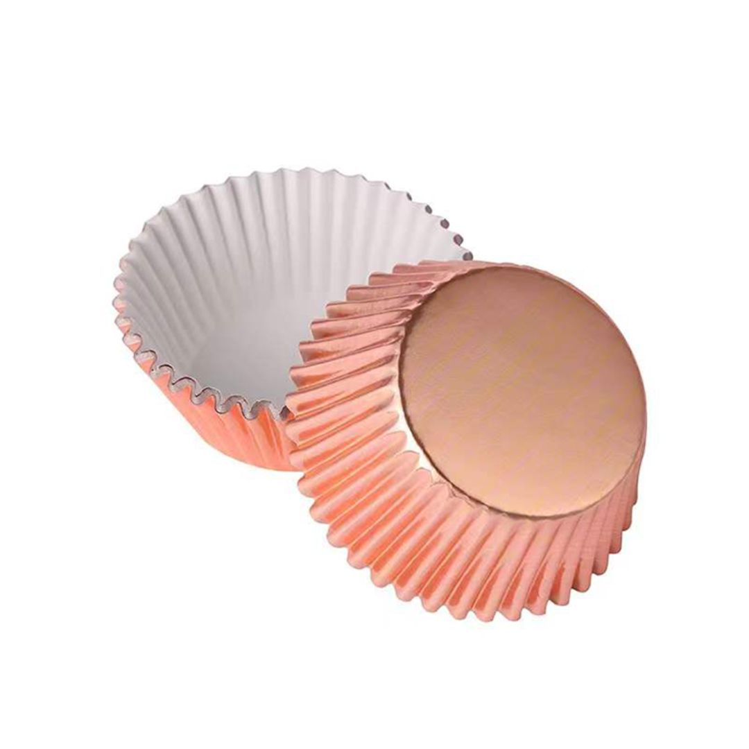 Rose Gold Foil Cupcake Liners - 100 Pack