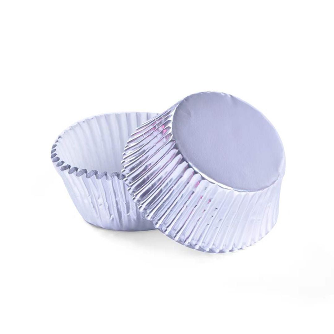 Silver Foil Cupcake Liners - 100 Pack