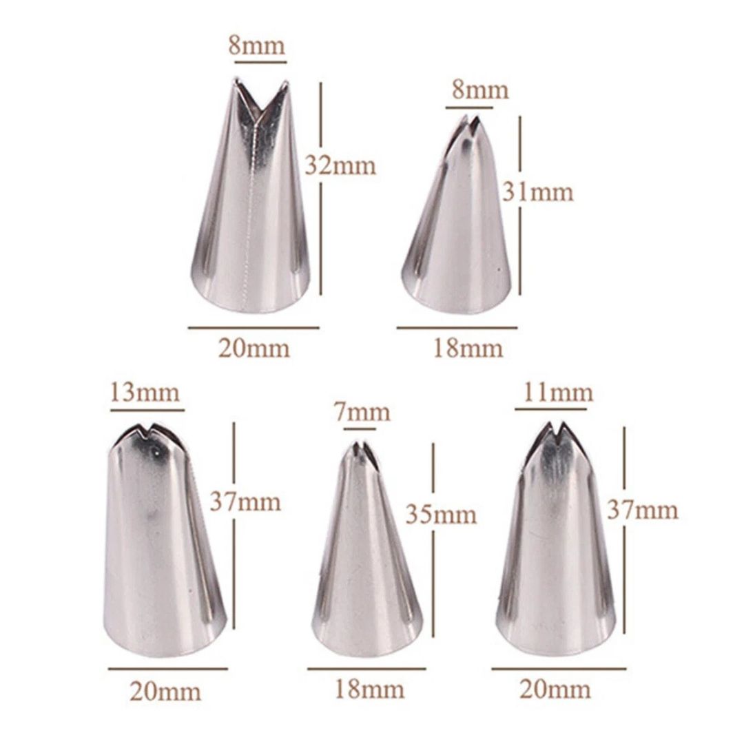 5 Piece Leaf Piping Tip Set