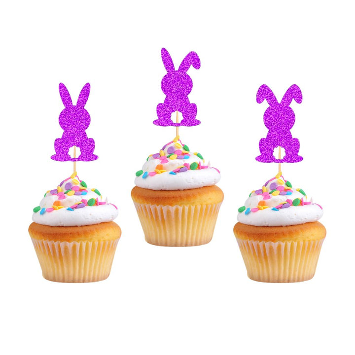 6 Piece Easter Bunny Cupcake Topper Set