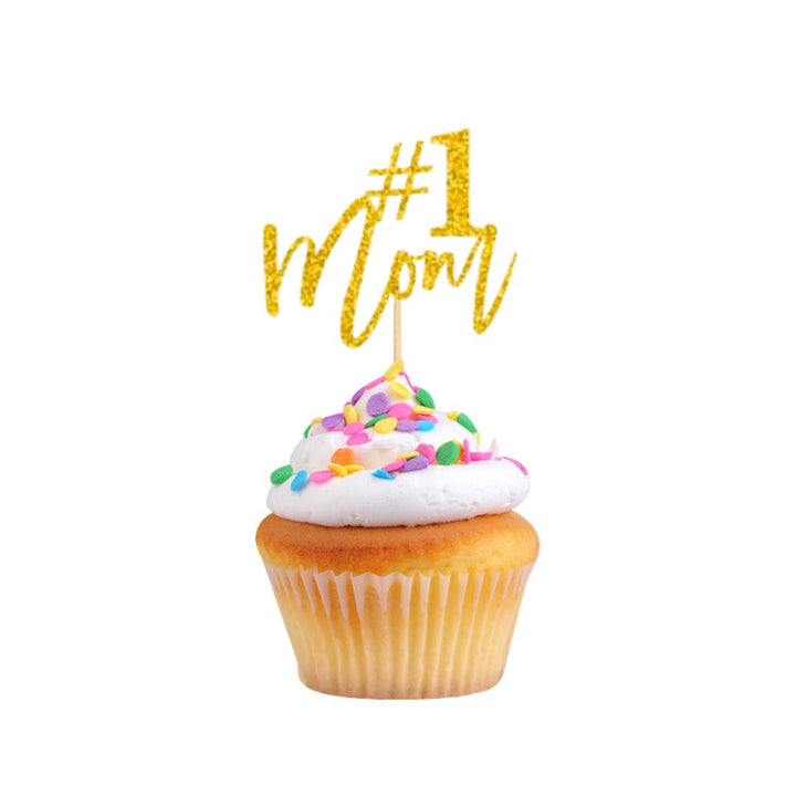 6 Piece Number 1 Mom Cupcake Topper Set