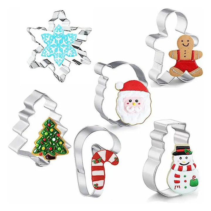 6 Piece Christmas Cookie Cutter Set