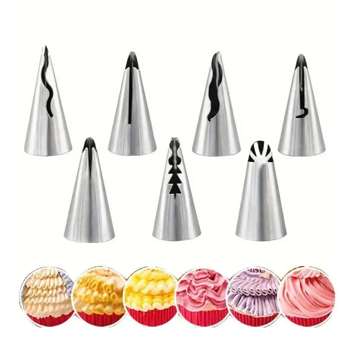 7 Piece Ruffle Piping Tip Set