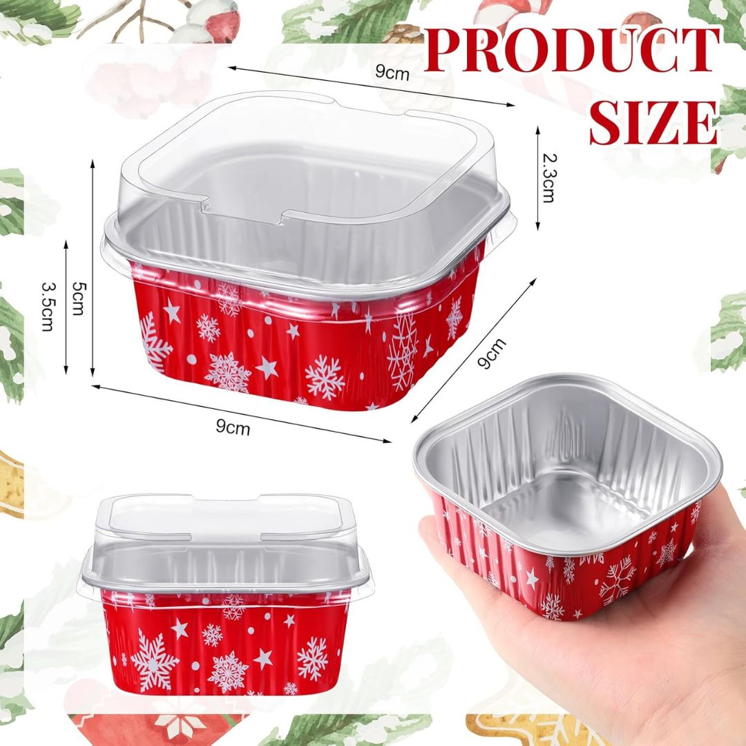 Christmas Baking Cups with Lids