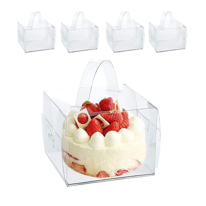 Clear 6 Inch Cake Box with Handle