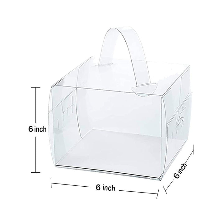 Clear 6 Inch Cake Box with Handle