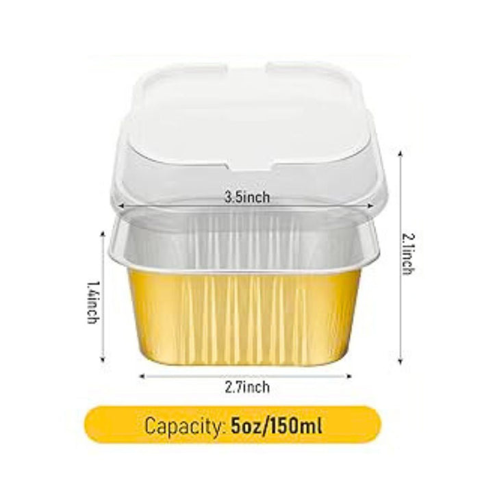 Gold Square Baking Cups with Lids