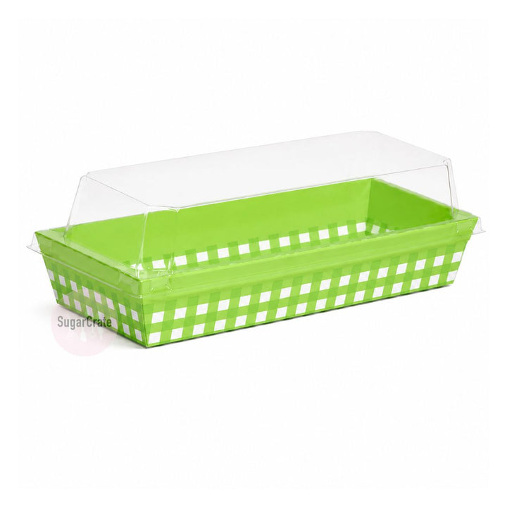 Green Checkered Pastry Box - 5 Pack