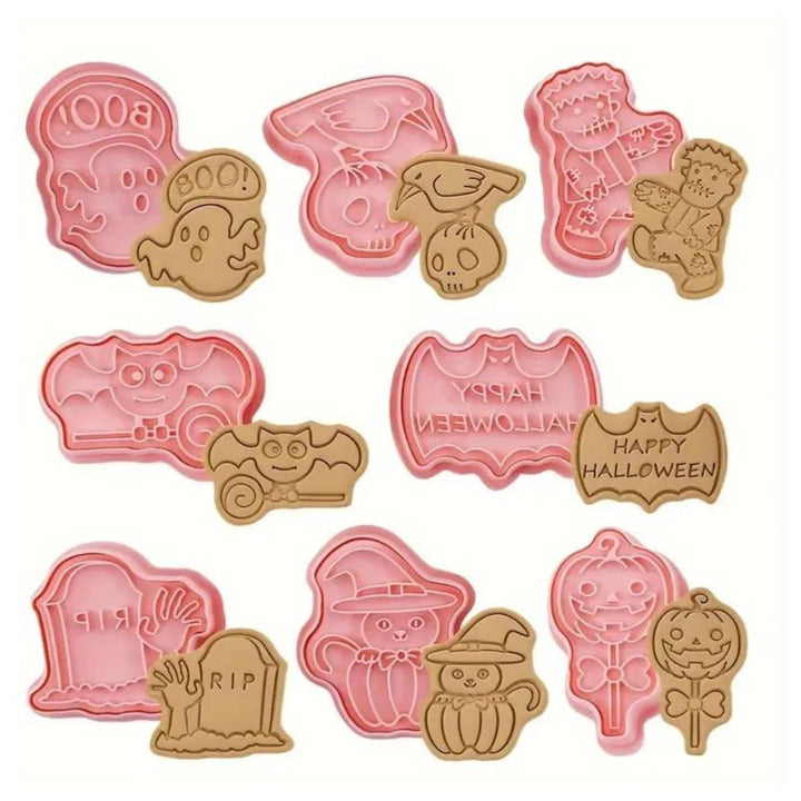 Halloween Plunger Cookie Cutters, 8 Piece Set