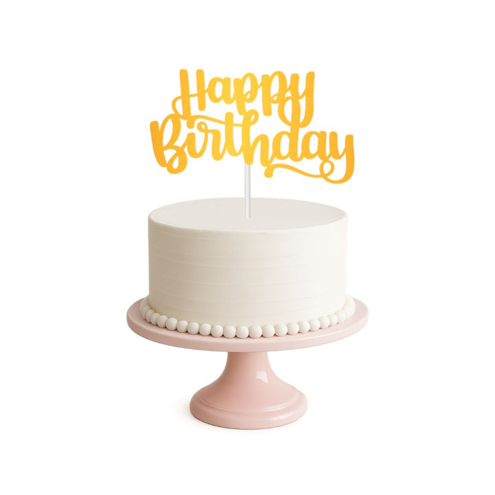 Happy Birthday Cake Topper - Sizes 4”-7”
