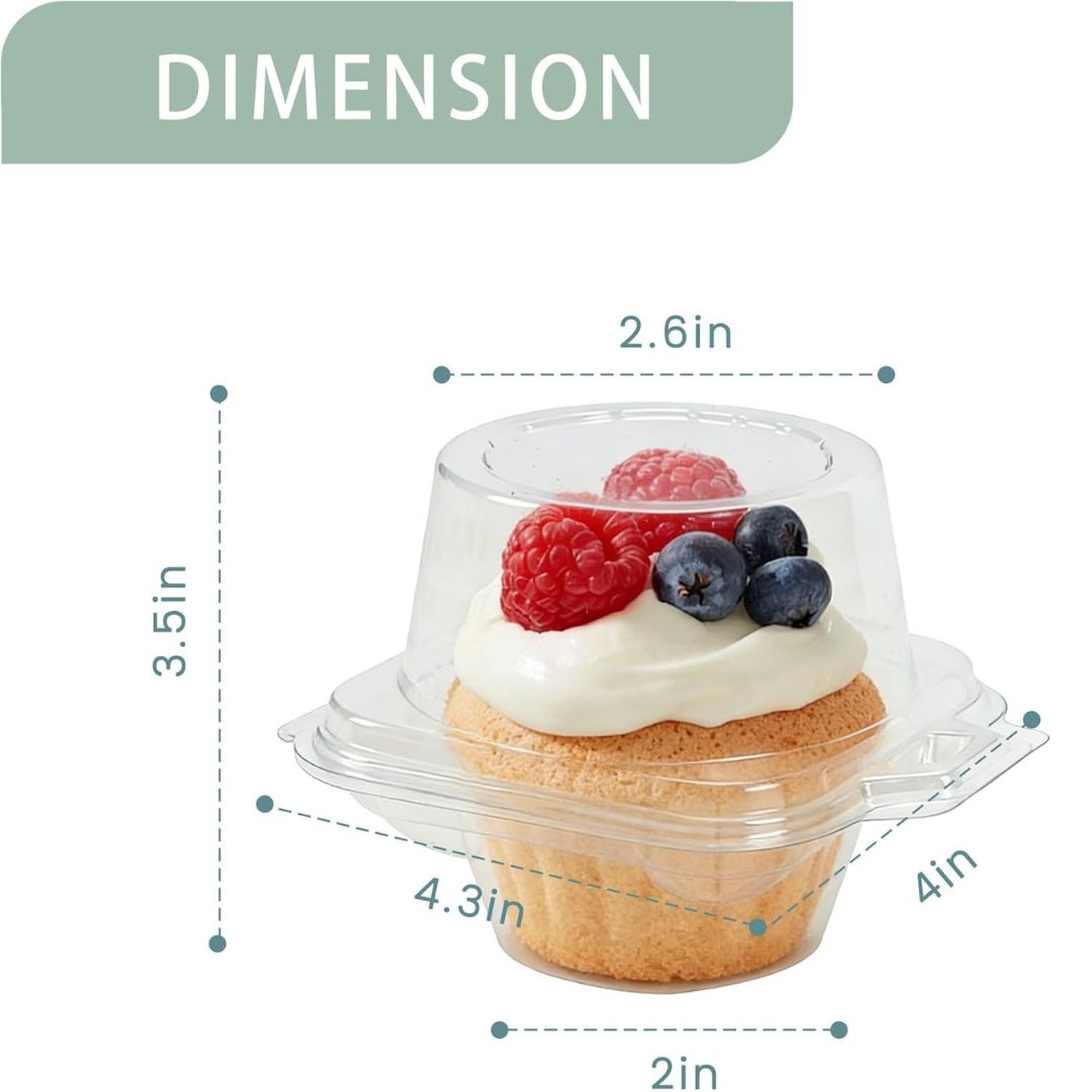 Single Cupcake Containers - 25 Pack
