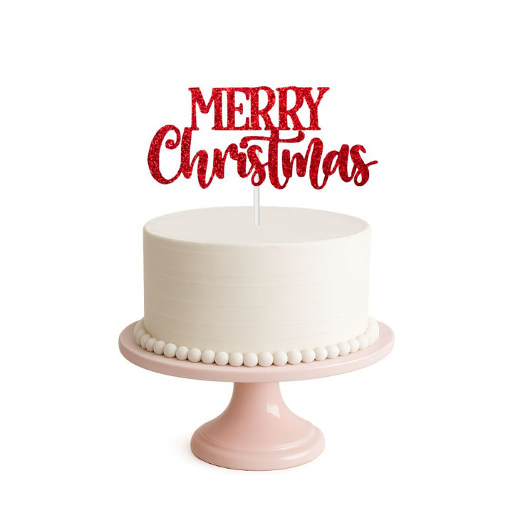 Merry Christmas Cake Topper - A